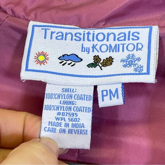 Vintage, Transitionals by Komitor, Rain Jacket. Size Petite Medium. - Picture 3 of 5